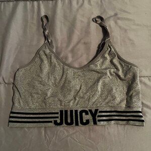 Size XL Juicy Grey and Black Sports Bra